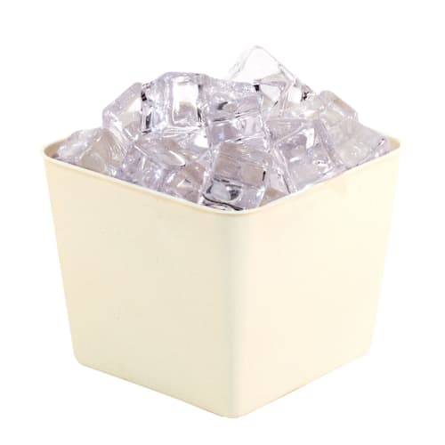 Essential 1.5 Quart Square Ice Bucket without Handles, Vanilla